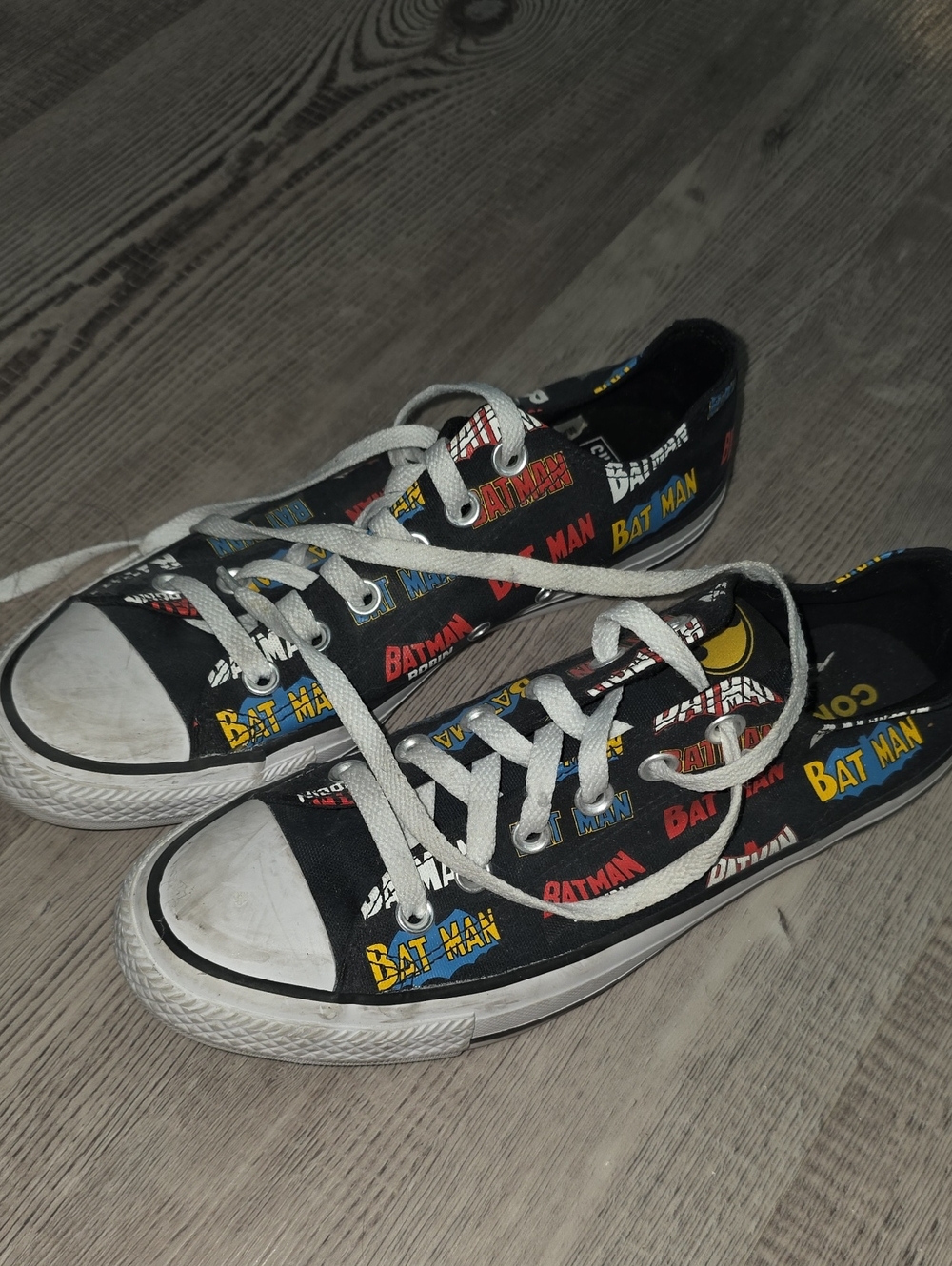 Converse Black Canvas Batman Logo Low-Top Sneakers